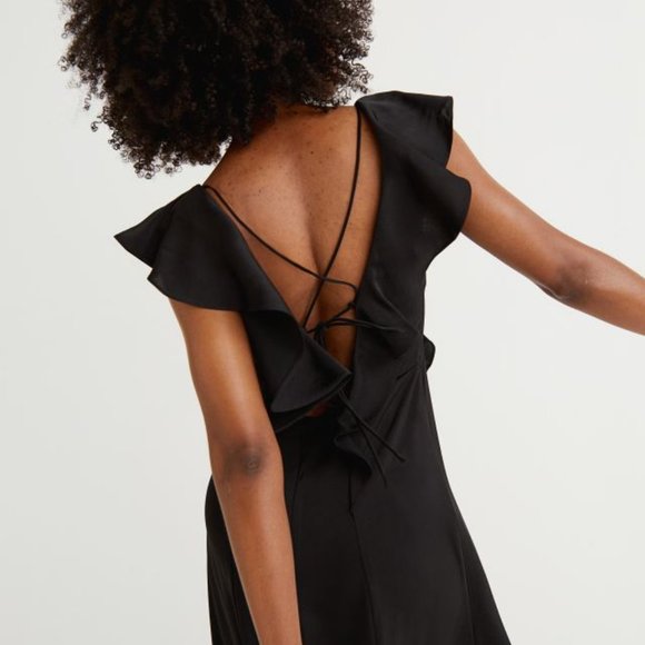 NEW!! H & M Flounced Maxi Dress - Picture 5 of 6
